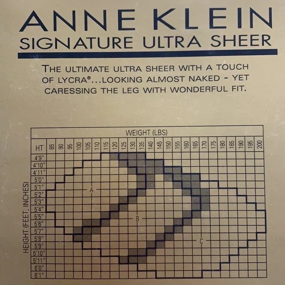 New with tags Anne Klein style 924 signature Ultra sheer control top pantyhose